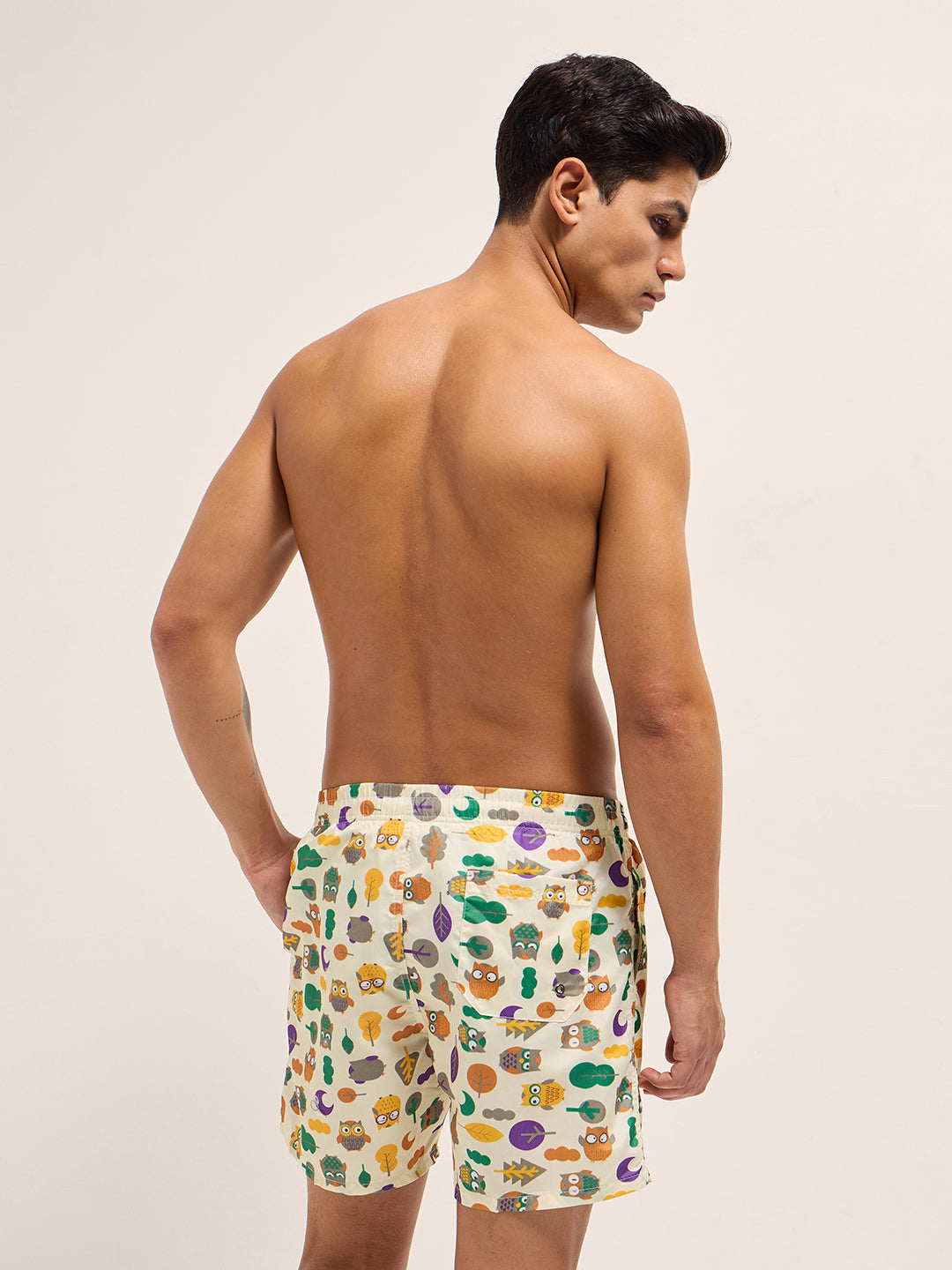 Men Multi-Color Printed Swim Shorts