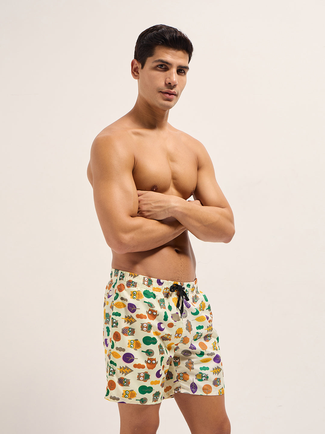 Men Multi-Color Printed Swim Shorts