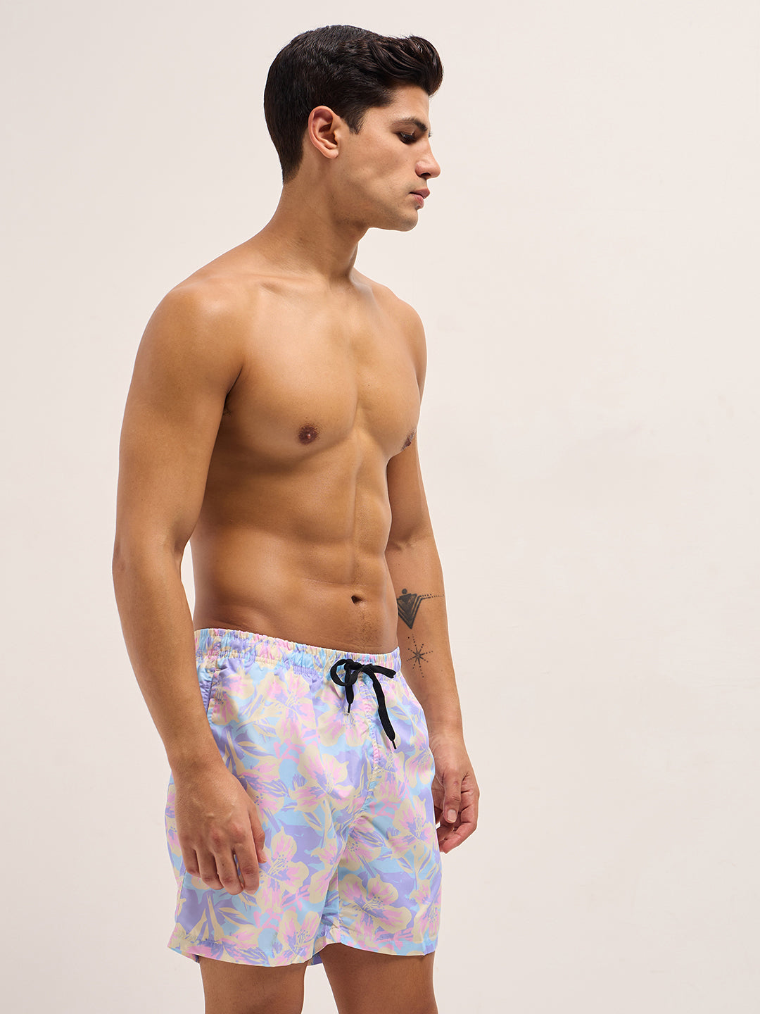 Men Multi-Color Printed Swim Shorts