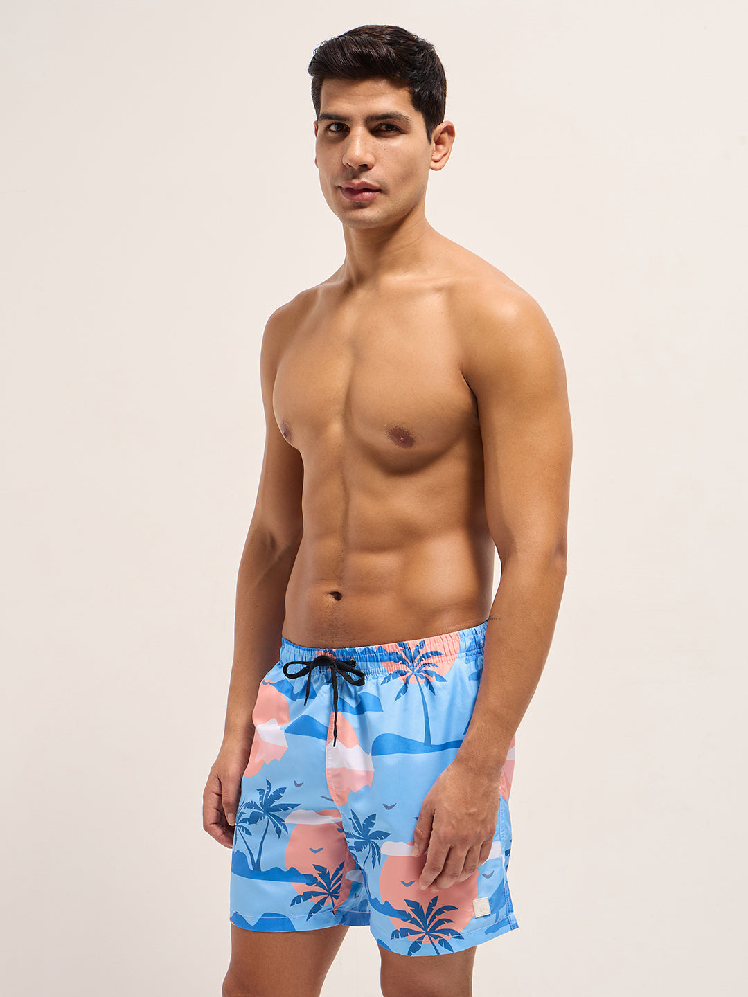 Men Multi-Color Printed Swim Shorts