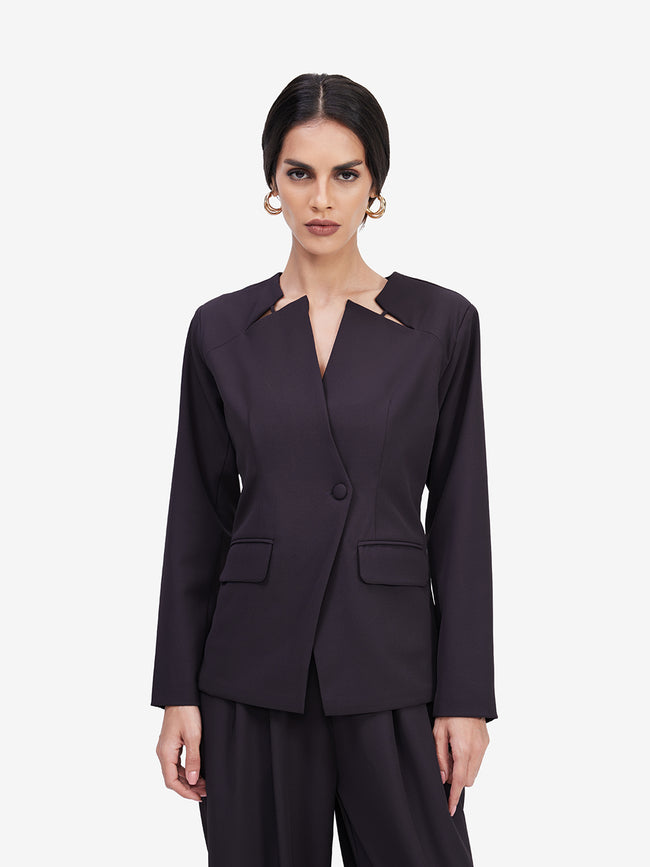 Women Grey Formal Blazer