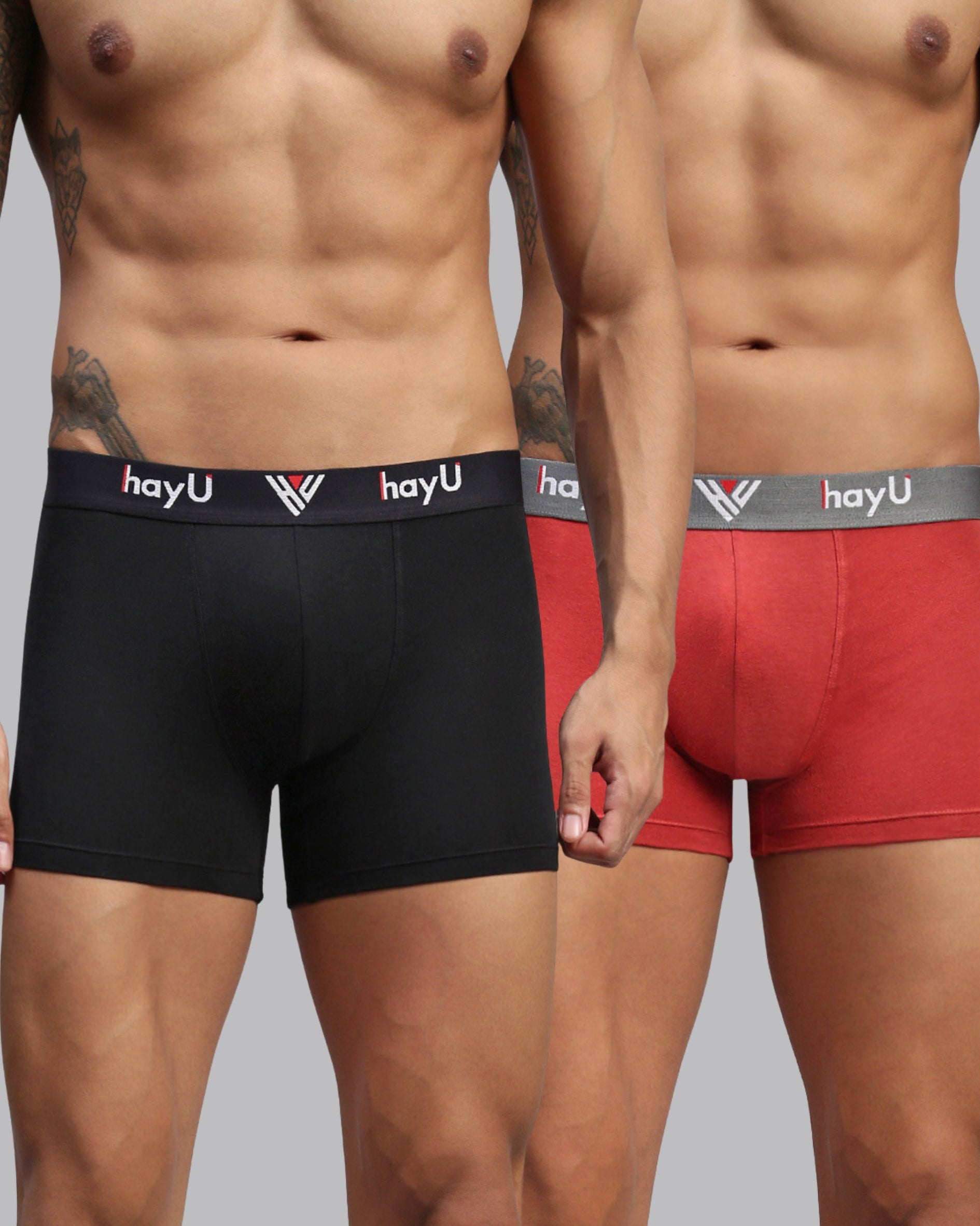 Men Pack of 2 Cotton Elastane Trunks