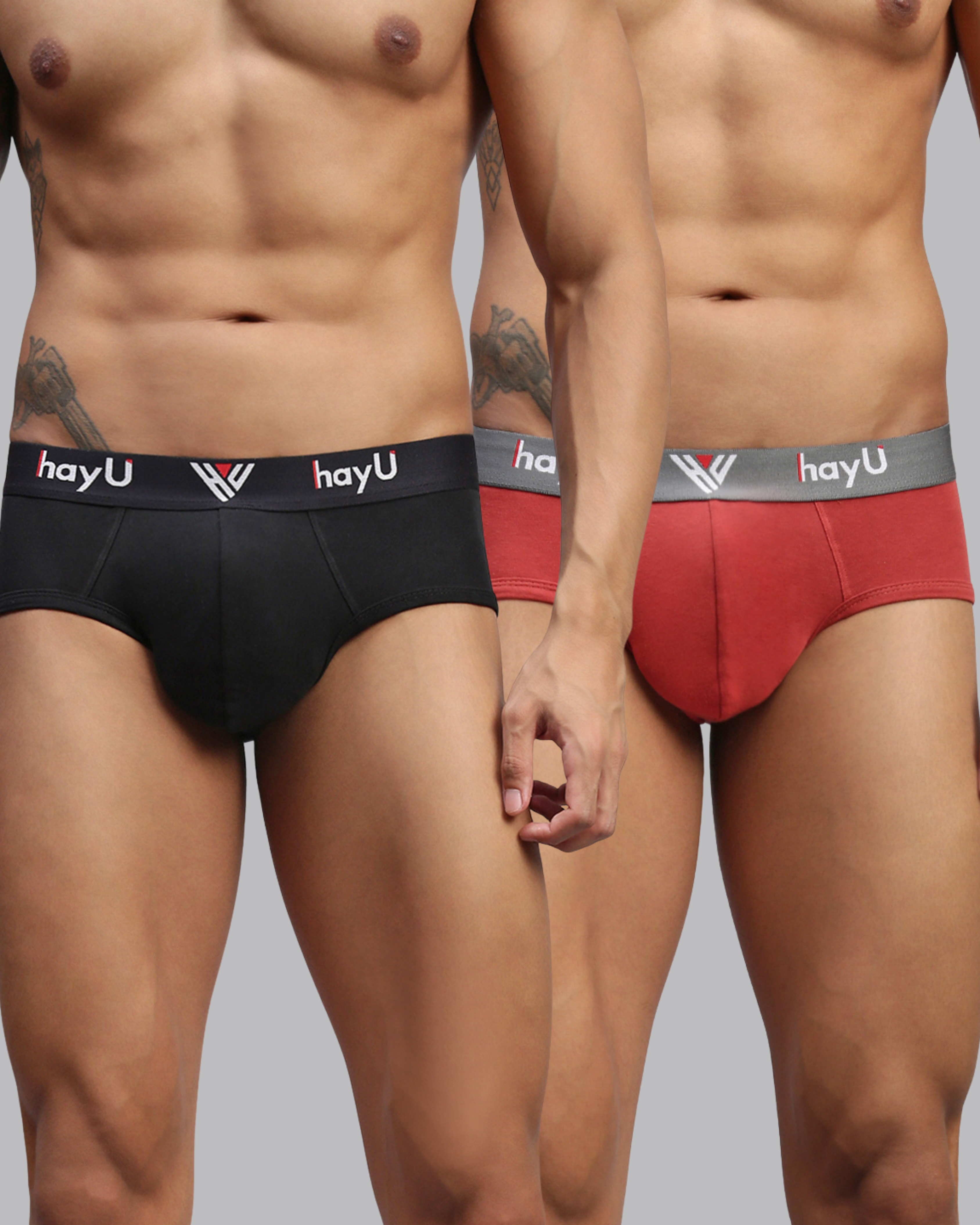 Men Pack of 2 Cotton Elastane Briefs