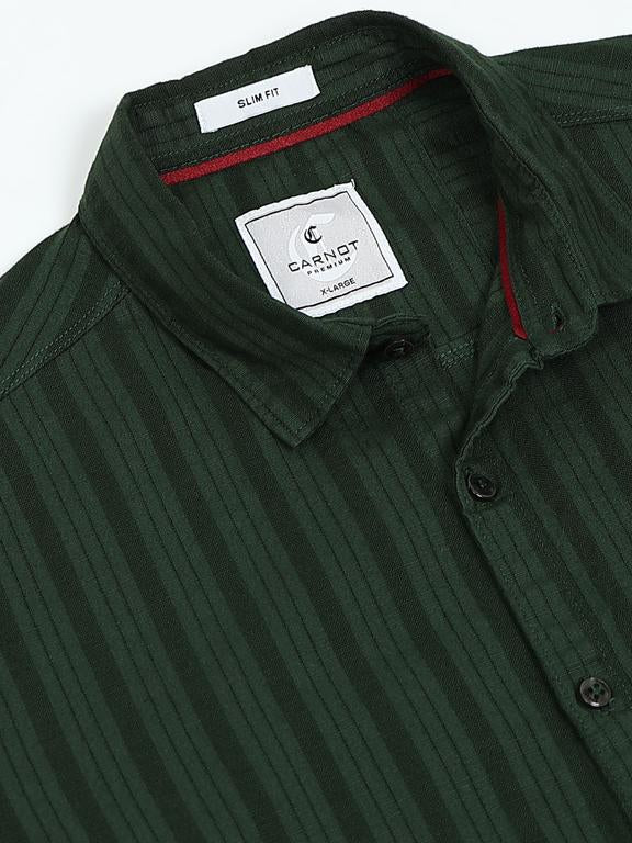 Men Premium Striped Short Sleeve Casual Shirt