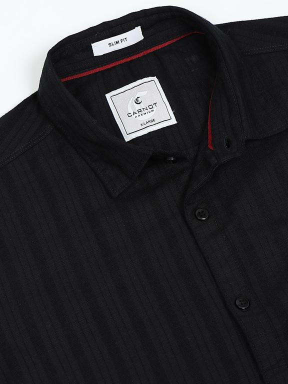 Men Premium Striped Short Sleeve Casual Shirt