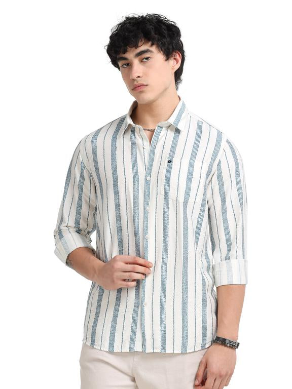 Men Striped Casual Polo Shirt