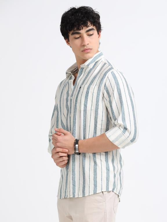 Men Striped Casual Polo Shirt