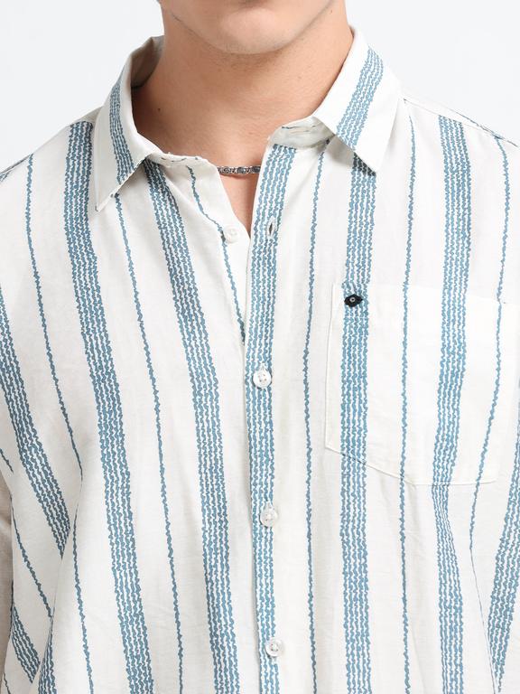 Men Striped Casual Polo Shirt