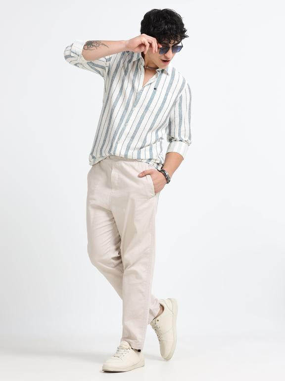 Men Striped Casual Polo Shirt