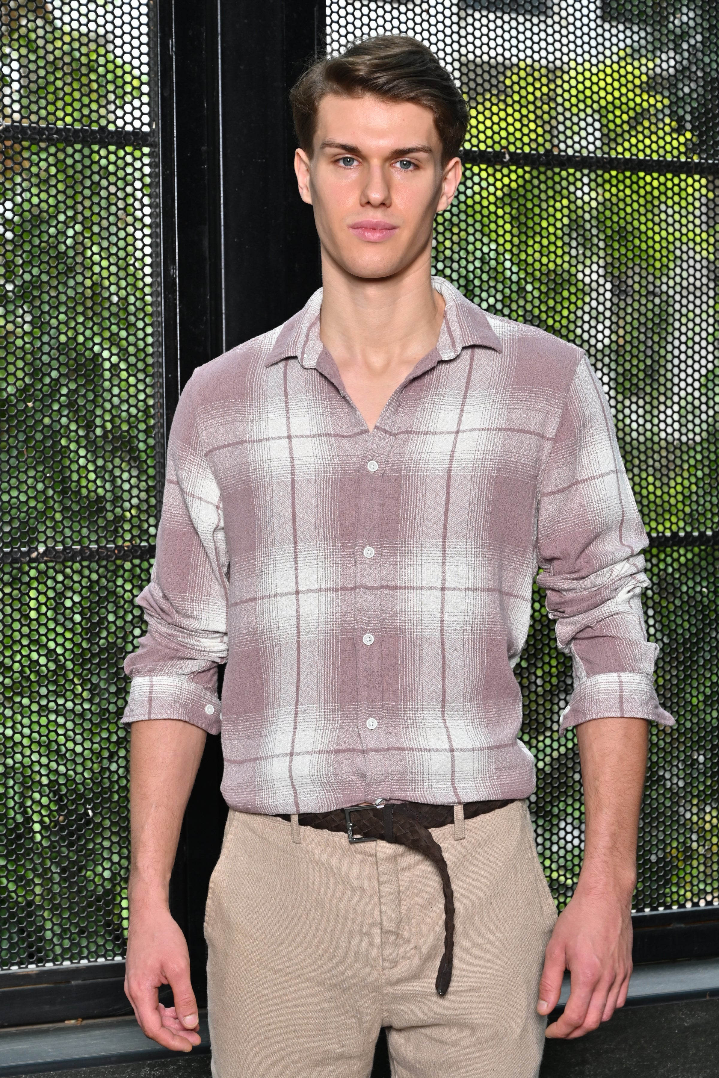 Men Structured Check Shirt