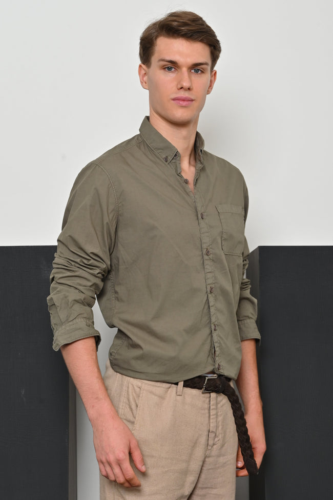 Men Fine Cotton Solid Shirt