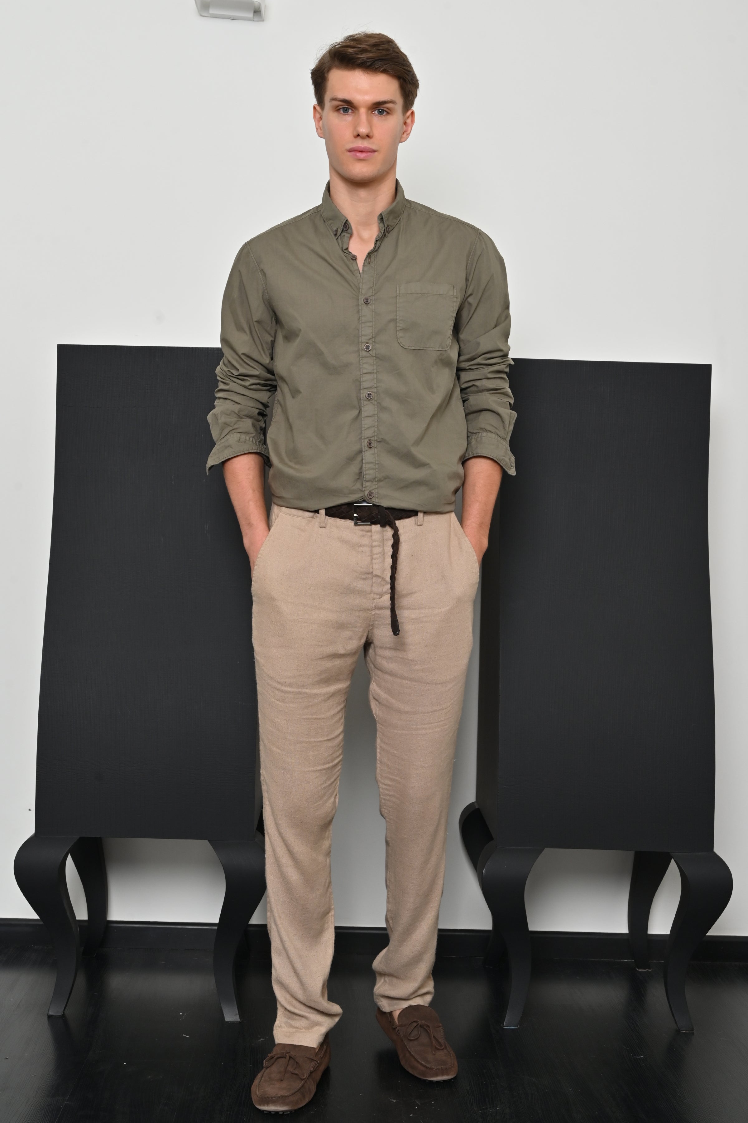 Men Fine Cotton Solid Shirt