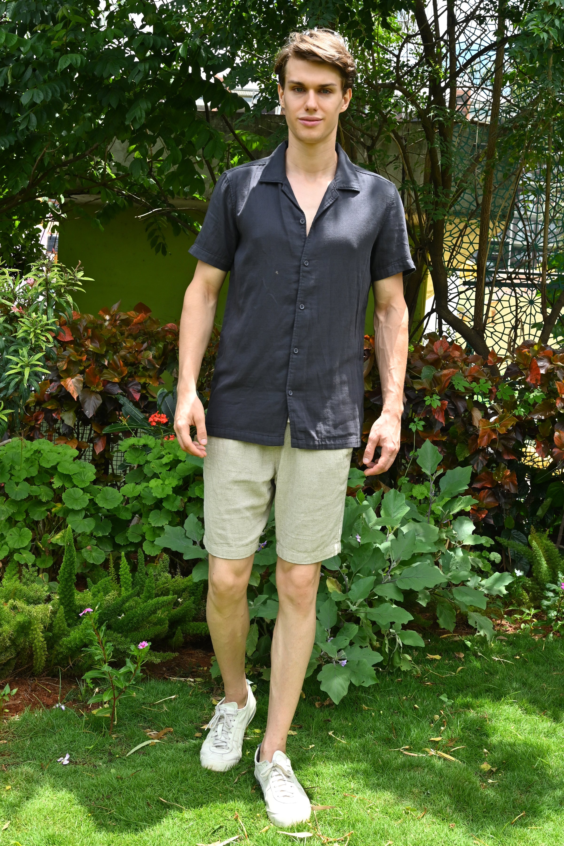 Men Double Layered Solid Shirt
