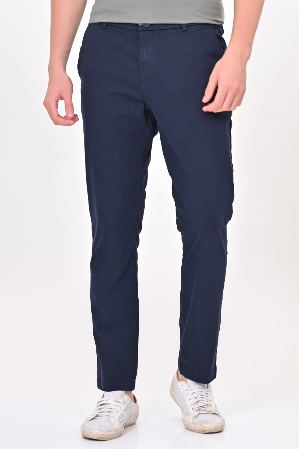 Men Detailed Cotton Chino