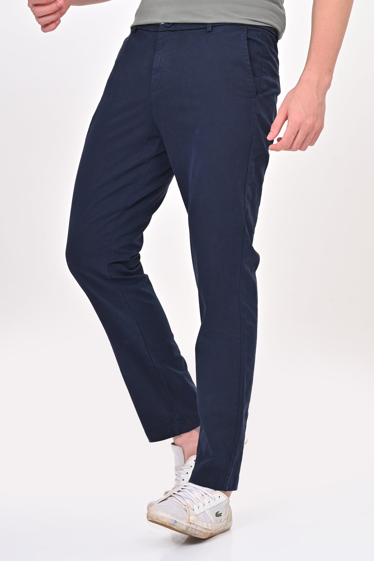 Men Detailed Cotton Chino