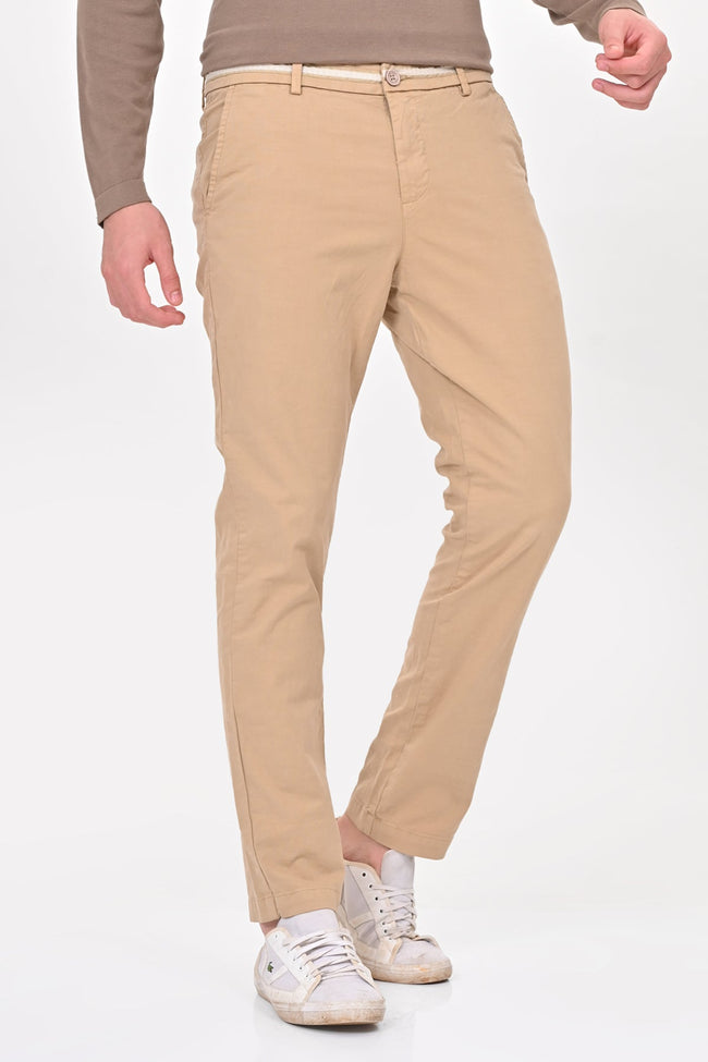 Men Detailed Cotton Chino
