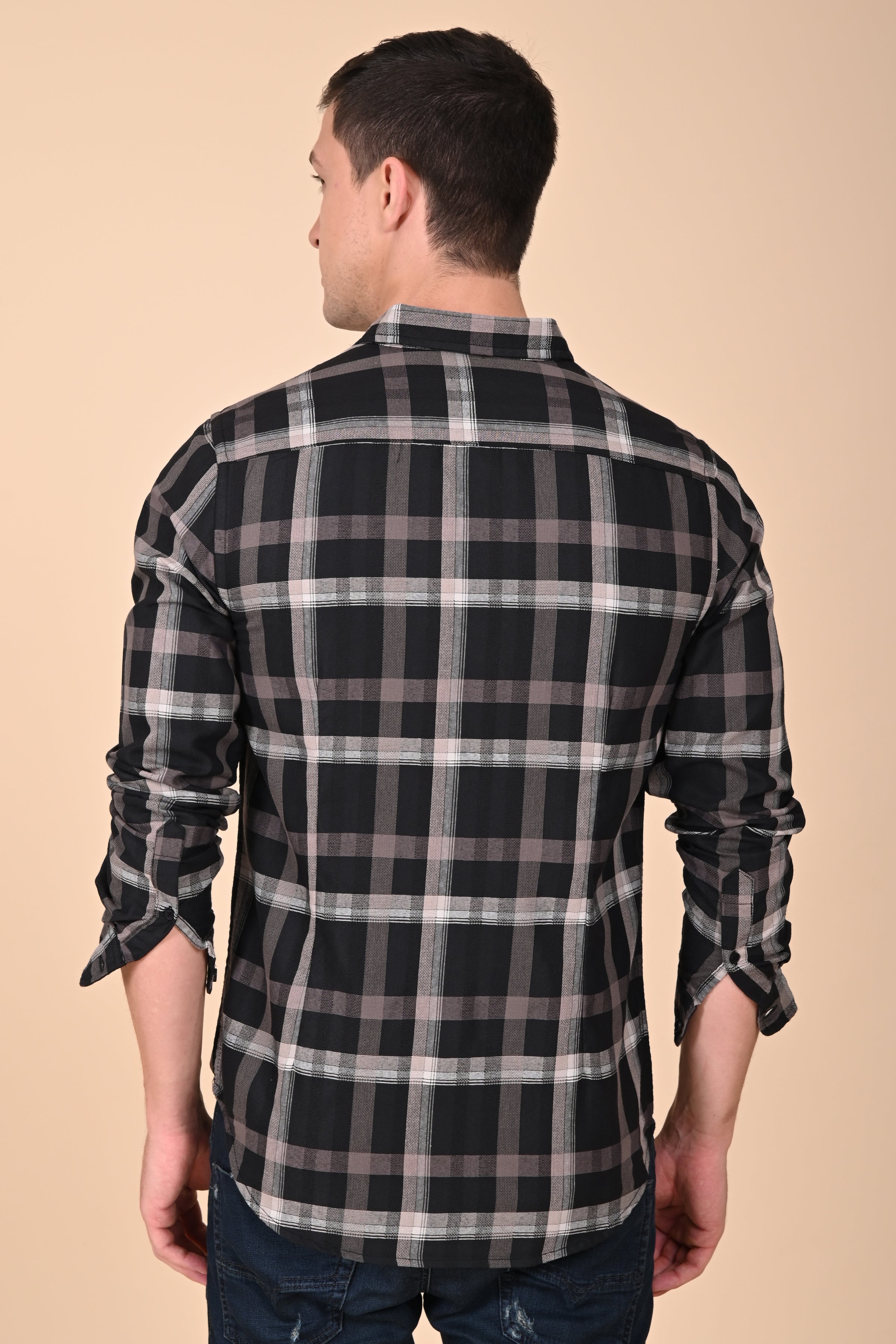 Men Structured Check Shirt