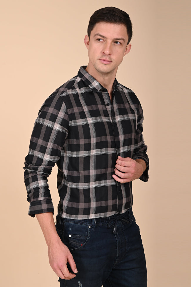 Men Structured Check Shirt