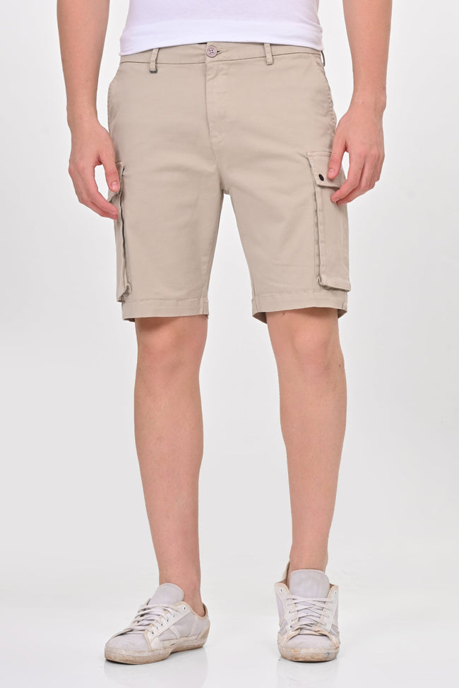 Men Cambridge Stretch Comfort Cargo Shorts Stone