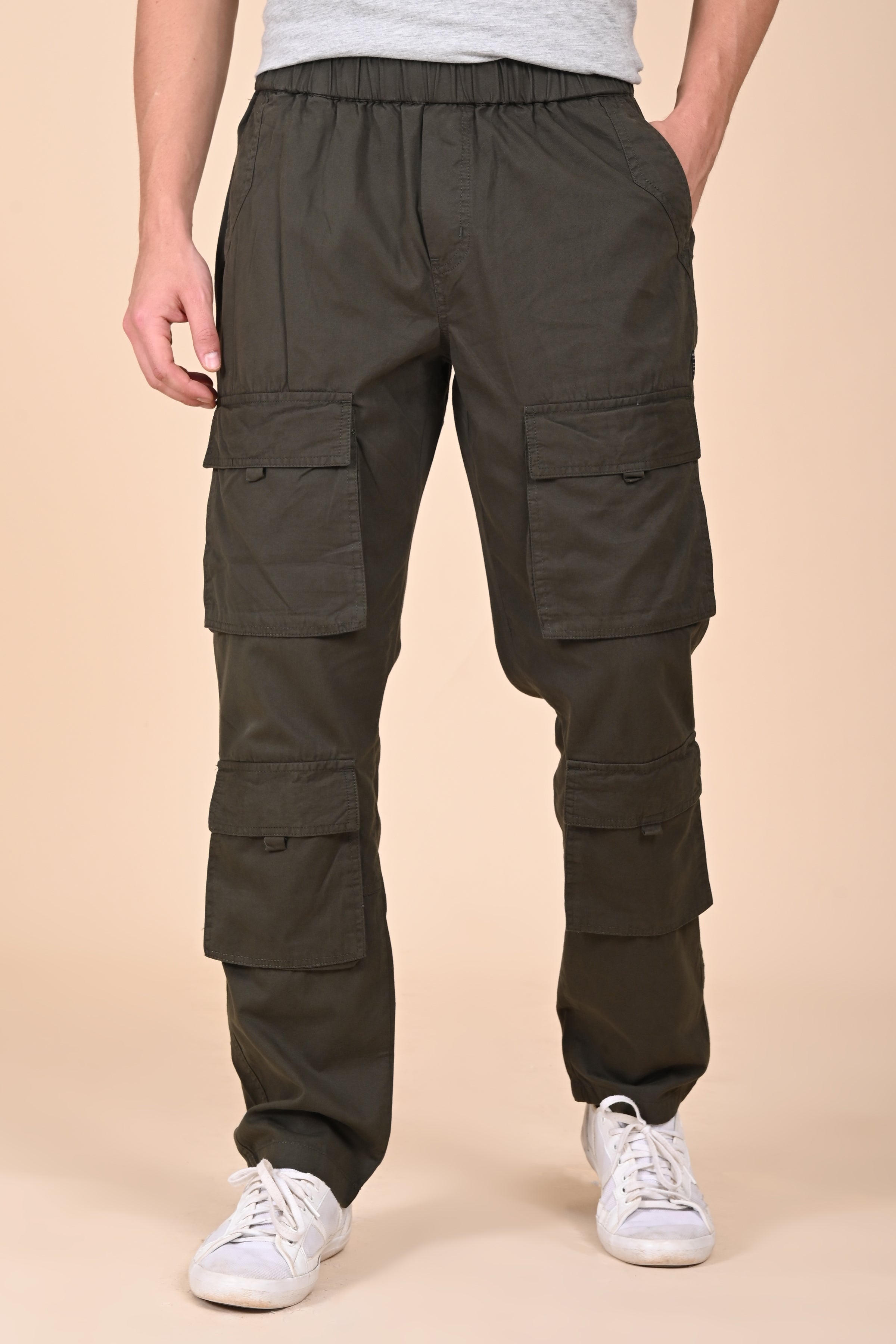 Men Decelan Cargo Streetwear Trouser Green