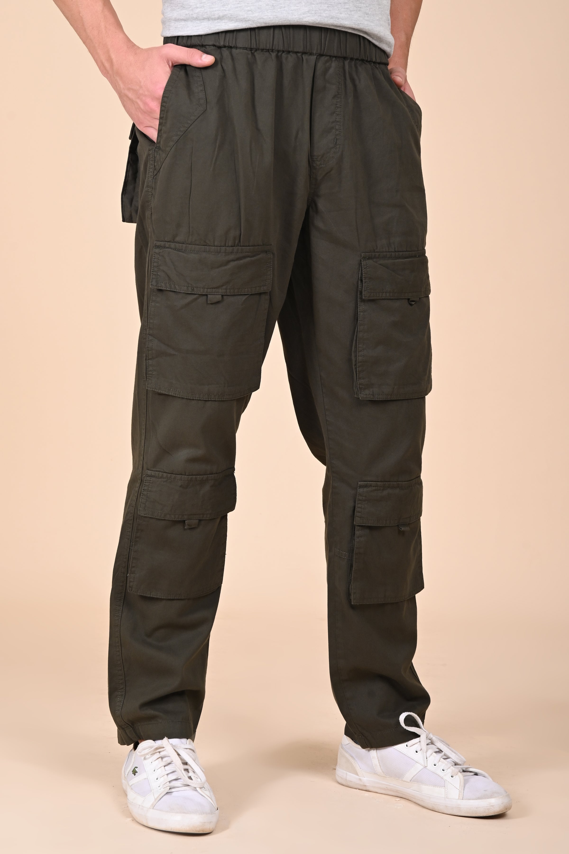 Men Decelan Cargo Streetwear Trouser Green