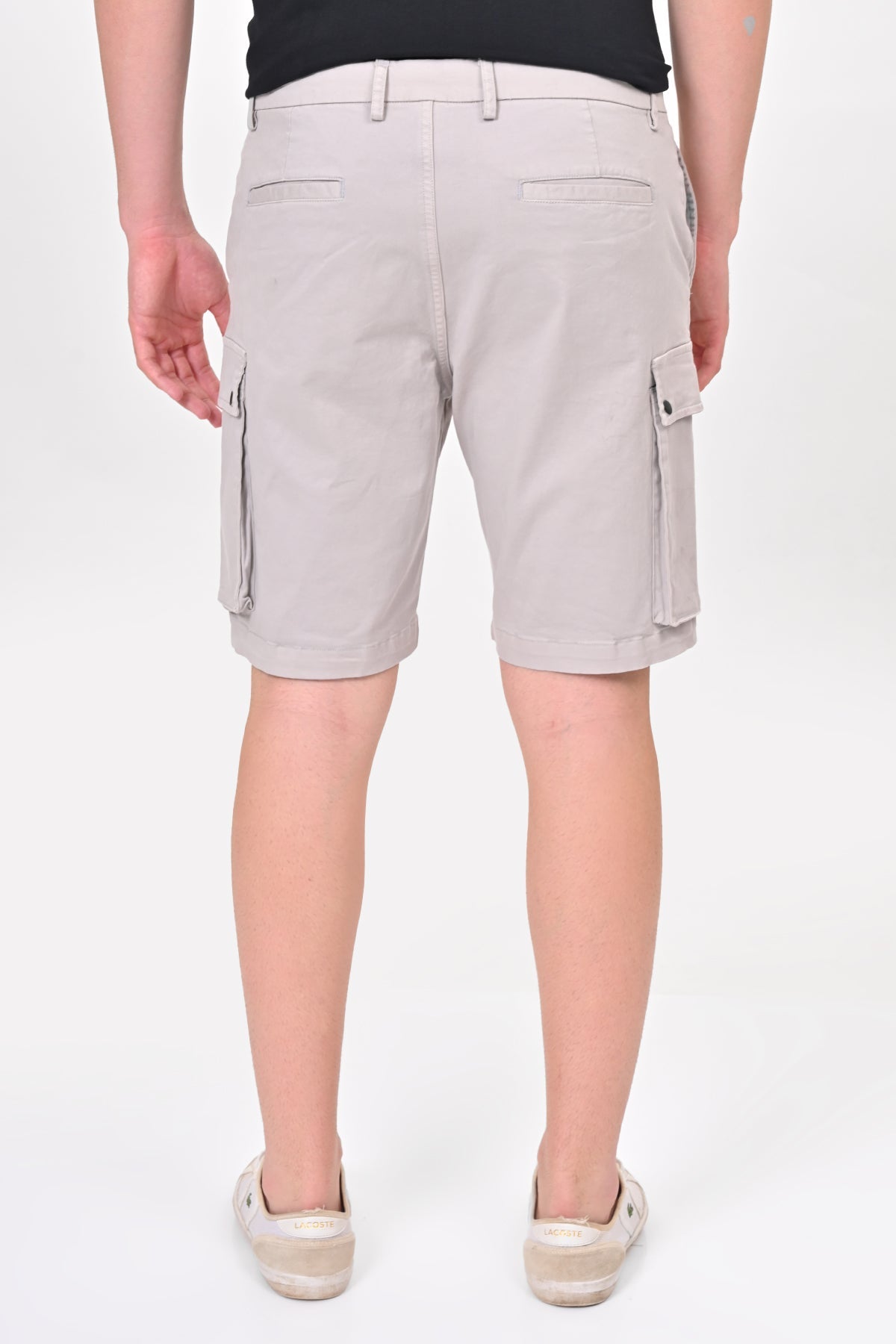 Men Cambridge Stretch Comfort Cargo Shorts Lt Grey