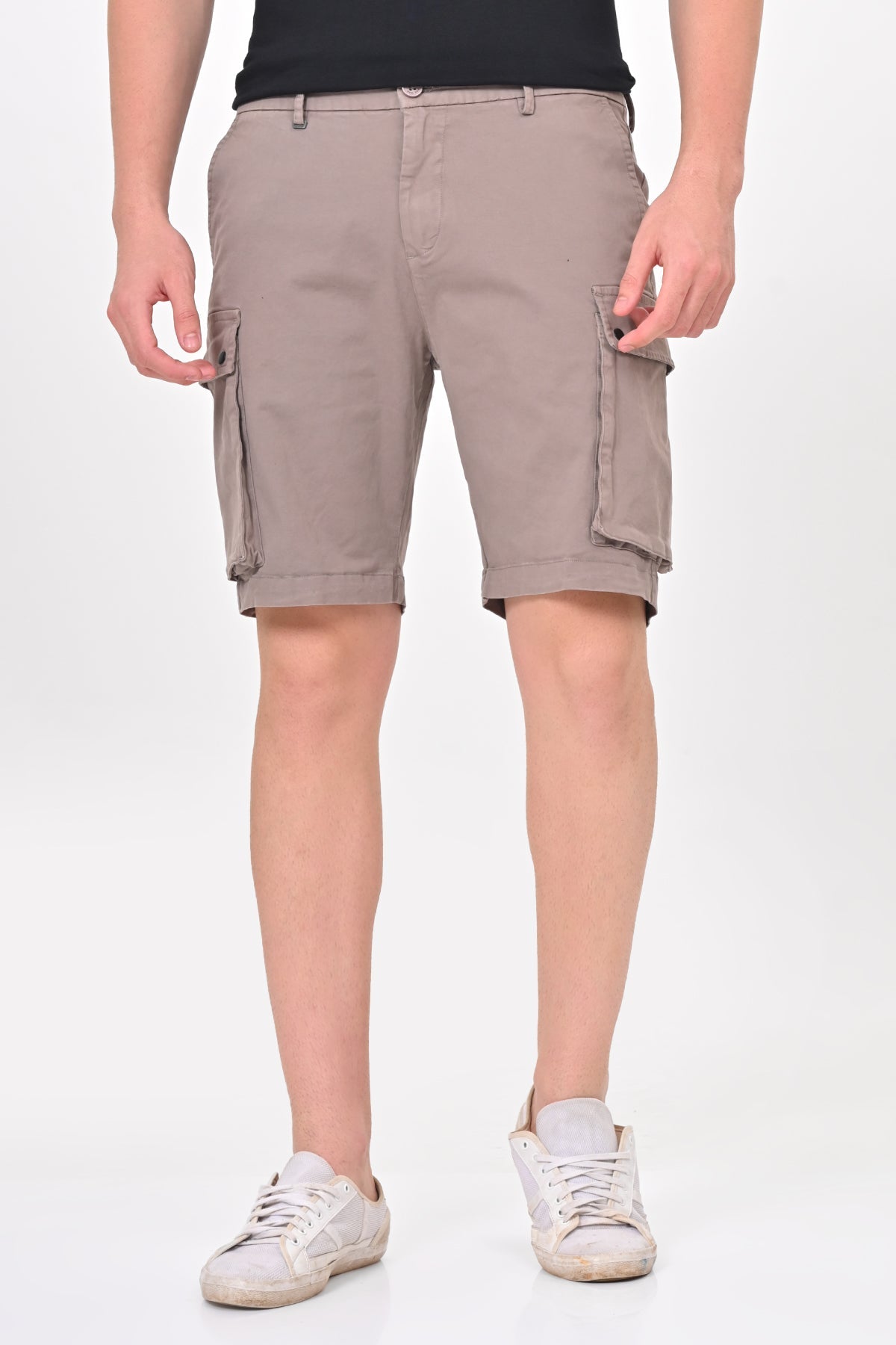 Men Cambridge Stretch Comfort Cargo Shorts Taupe