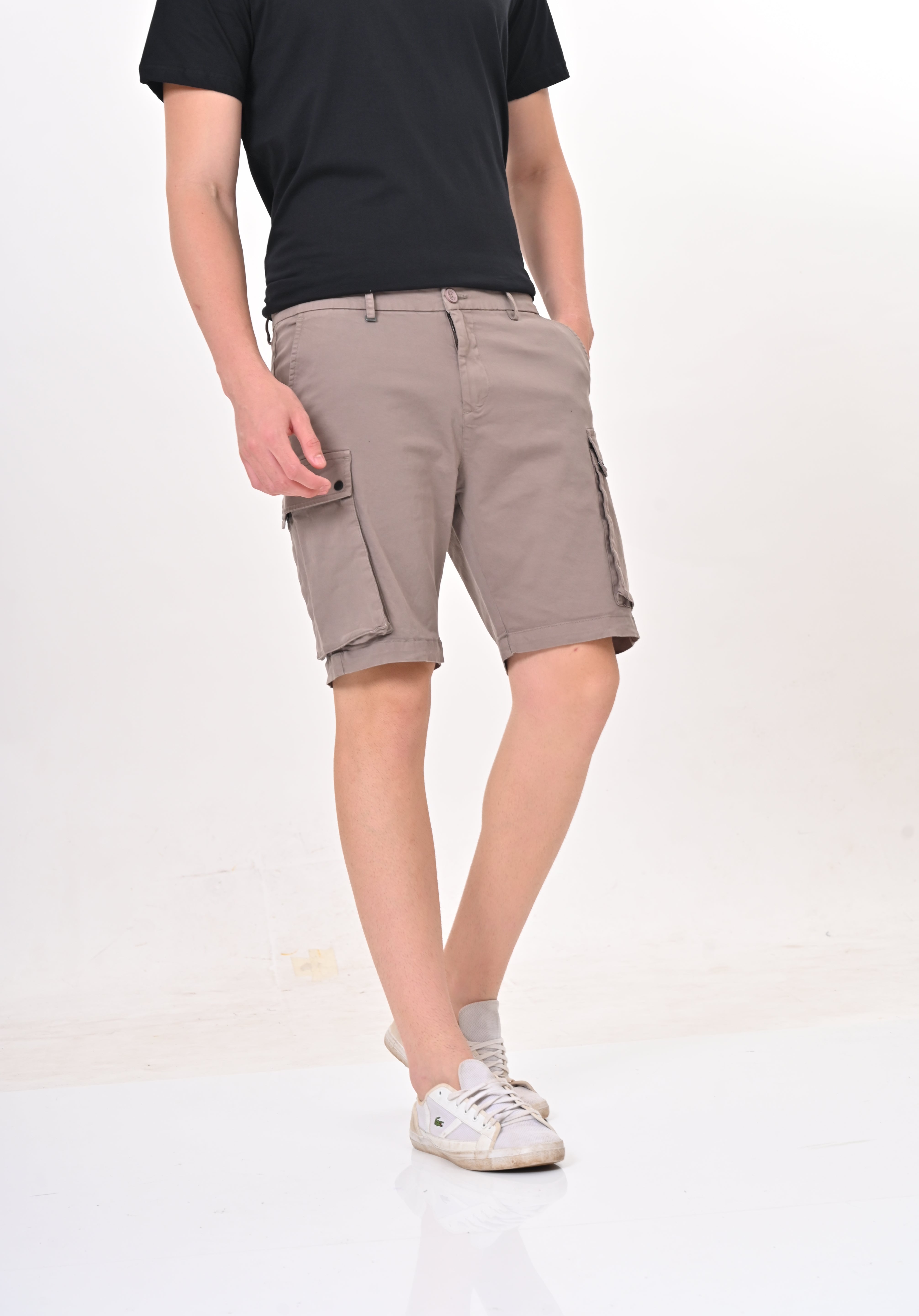 Men Cambridge Stretch Comfort Cargo Shorts Taupe
