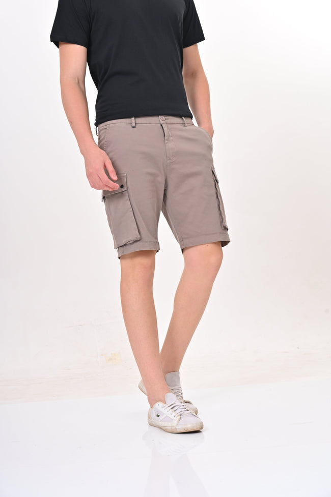 Men Cambridge Stretch Comfort Cargo Shorts Taupe
