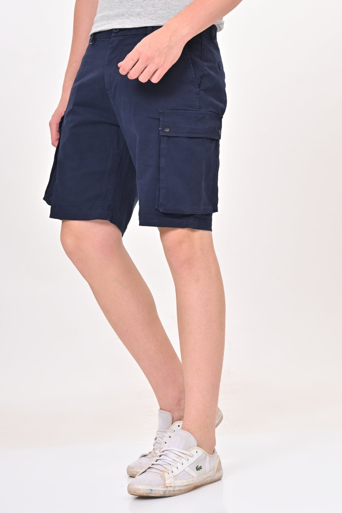Men Cambridge Stretch Comfort Cargo Shorts Navy