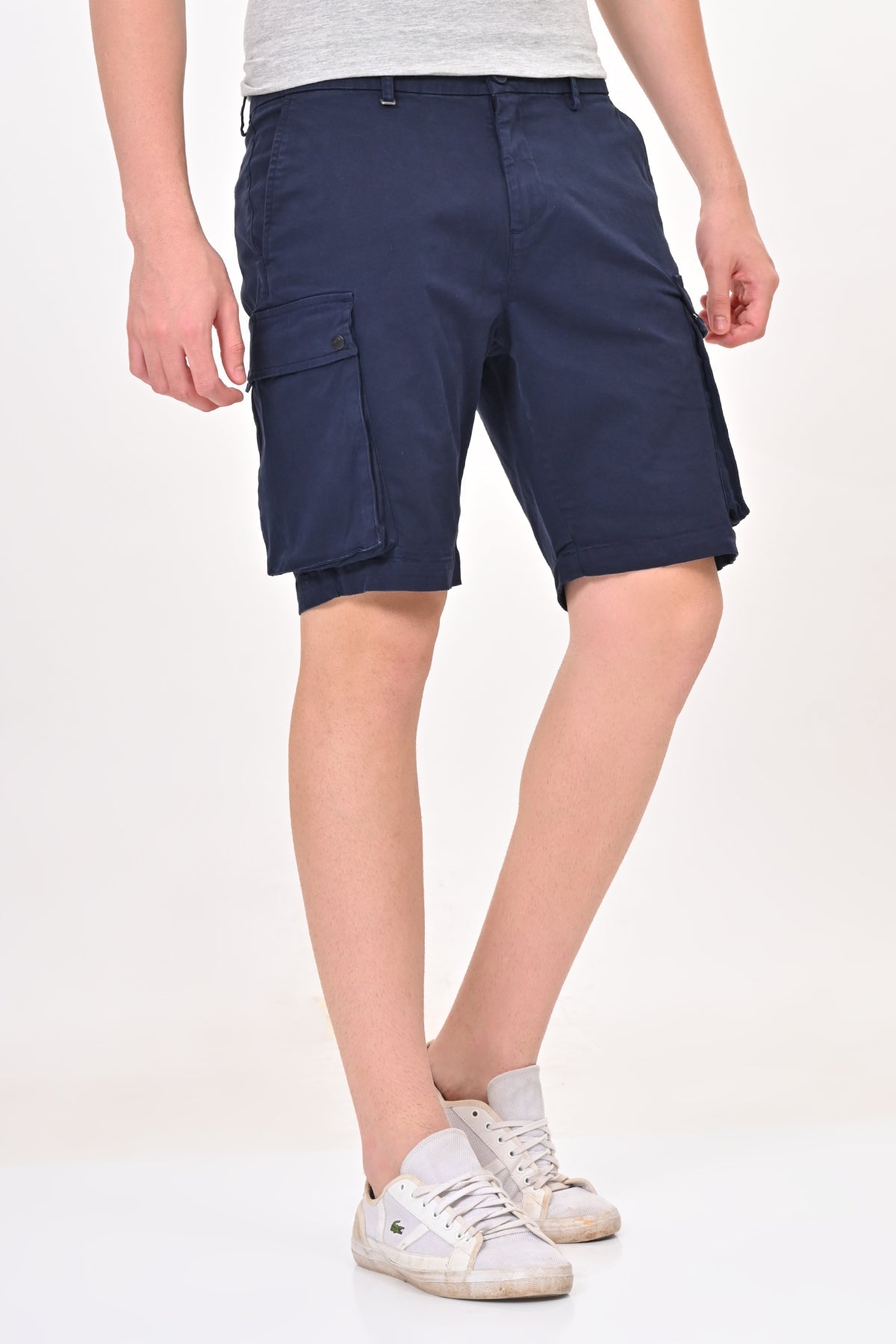 Men Cambridge Stretch Comfort Cargo Shorts Navy