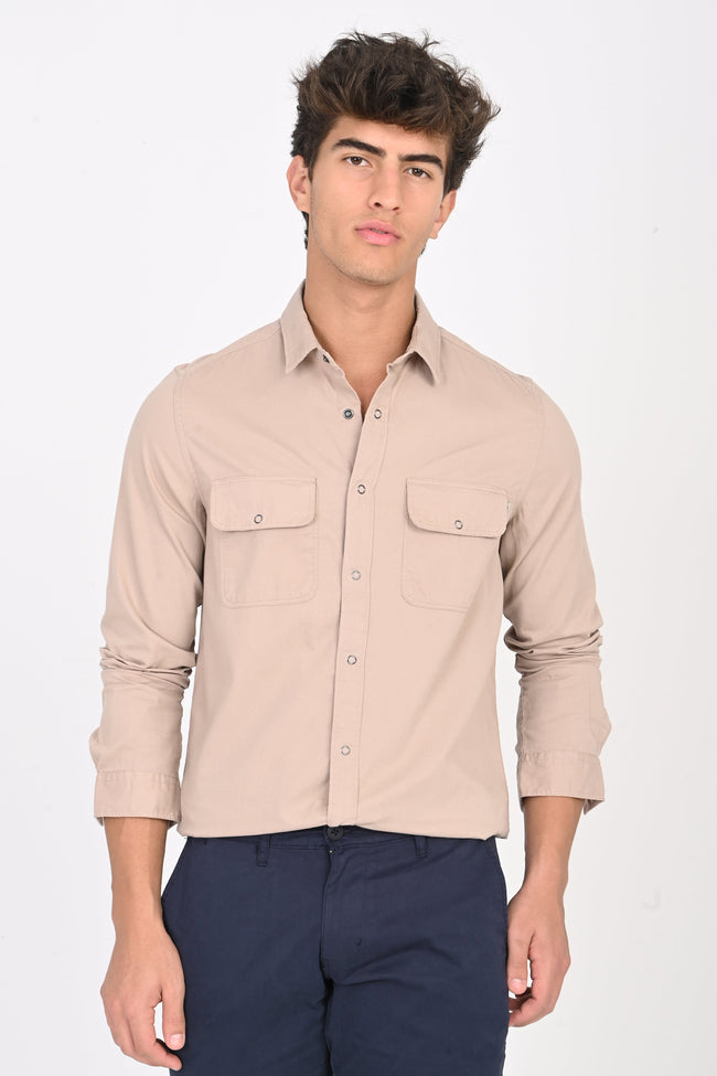 Men Cotton Cord Shirt