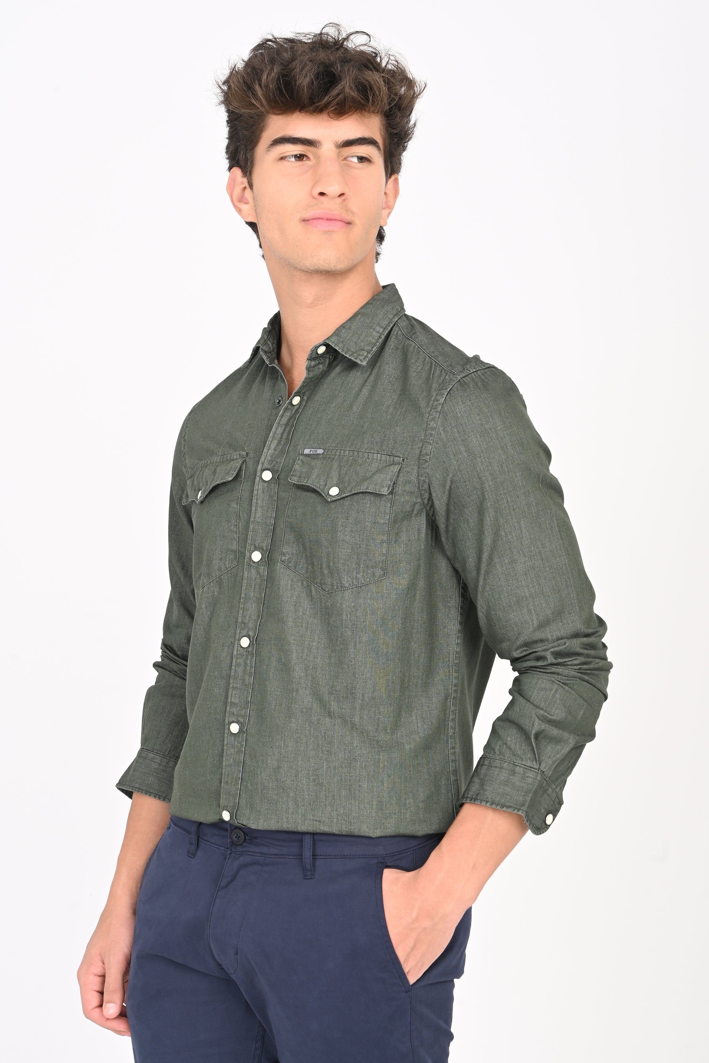 Men Sulphur Denim Shirt