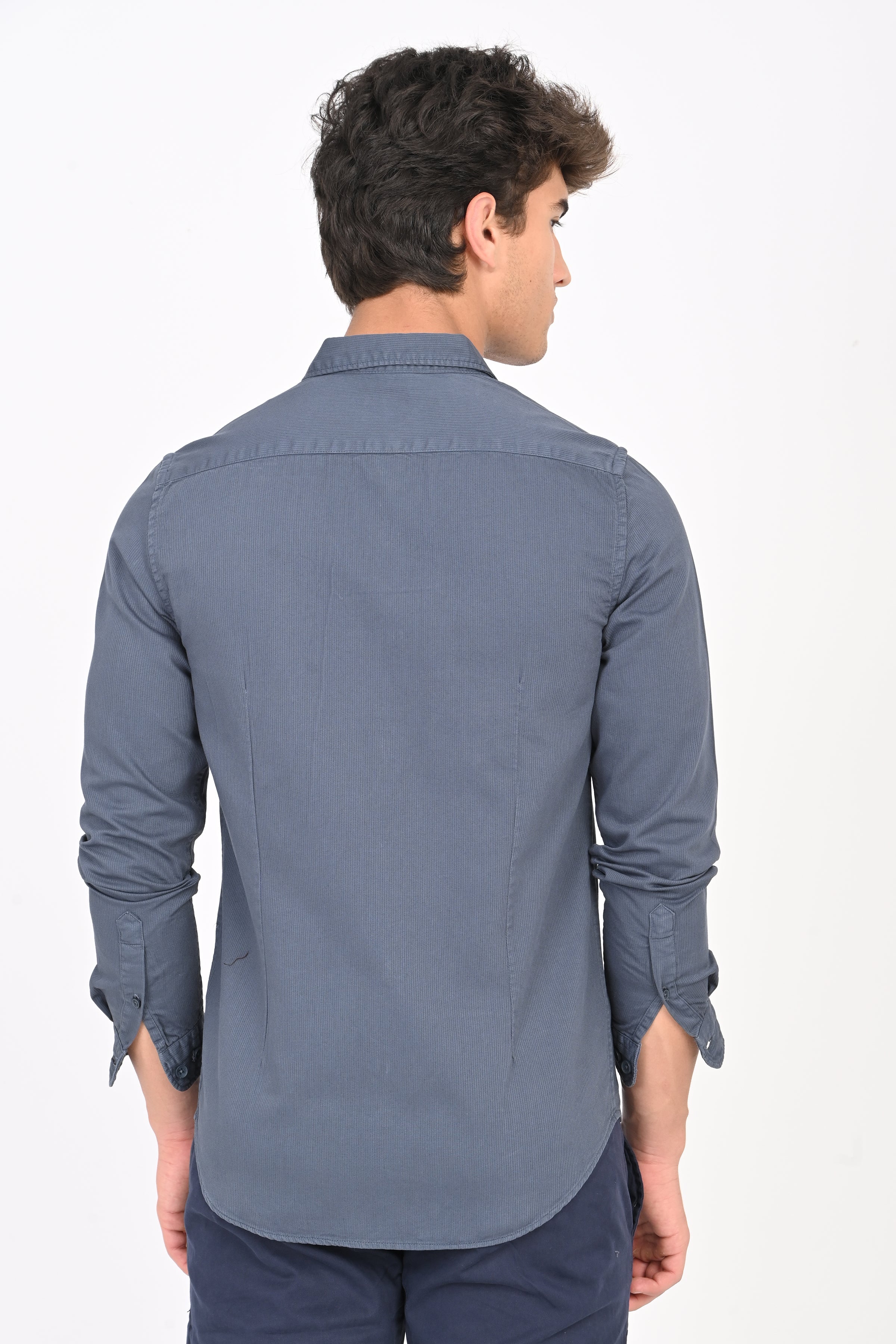 Men Cotton Overdyed Cord Shirt