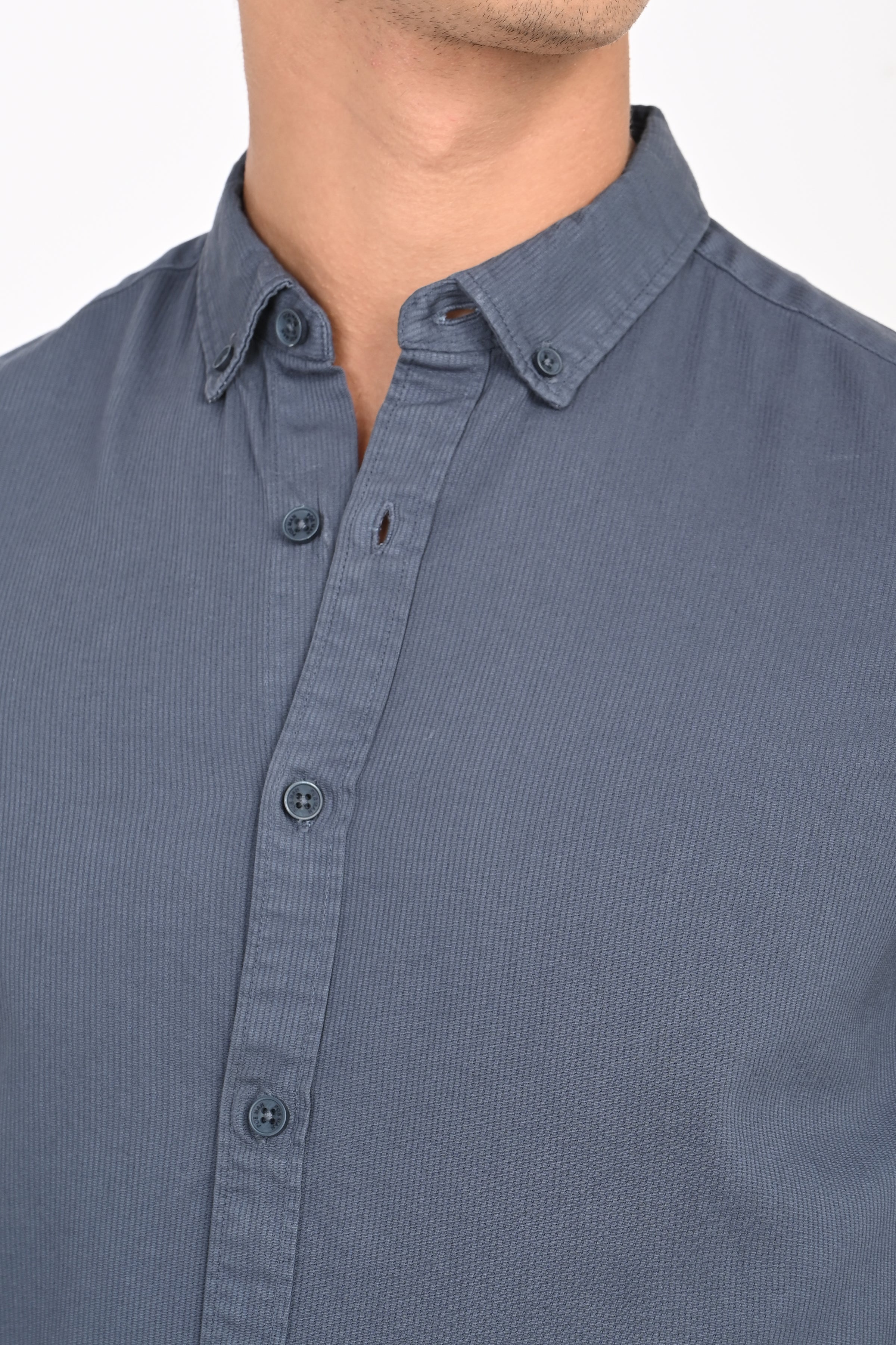 Men Cotton Overdyed Cord Shirt