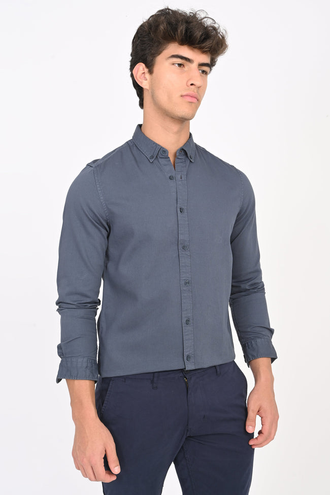 Men Cotton Overdyed Cord Shirt