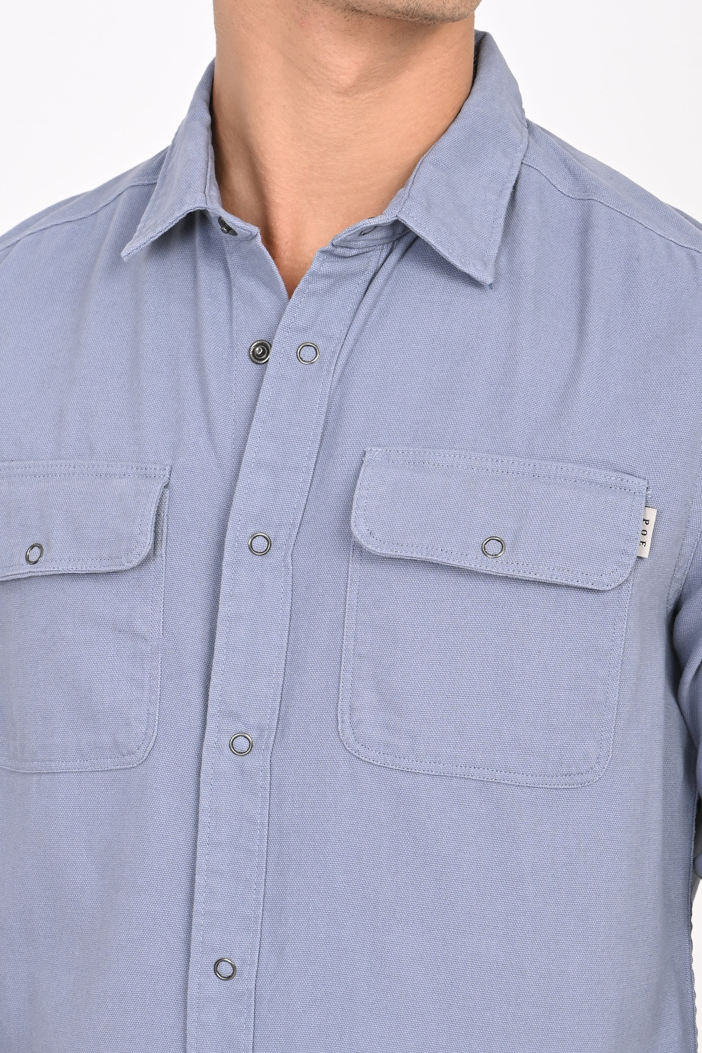 Men Textured Pocketed Shirt