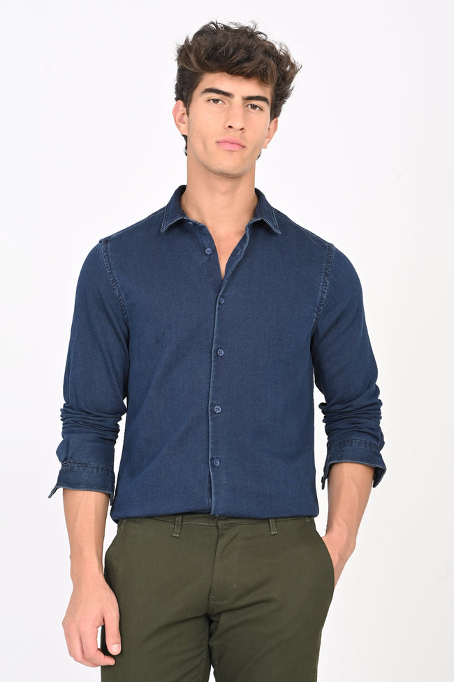 Men Indigo Jogger Shirt