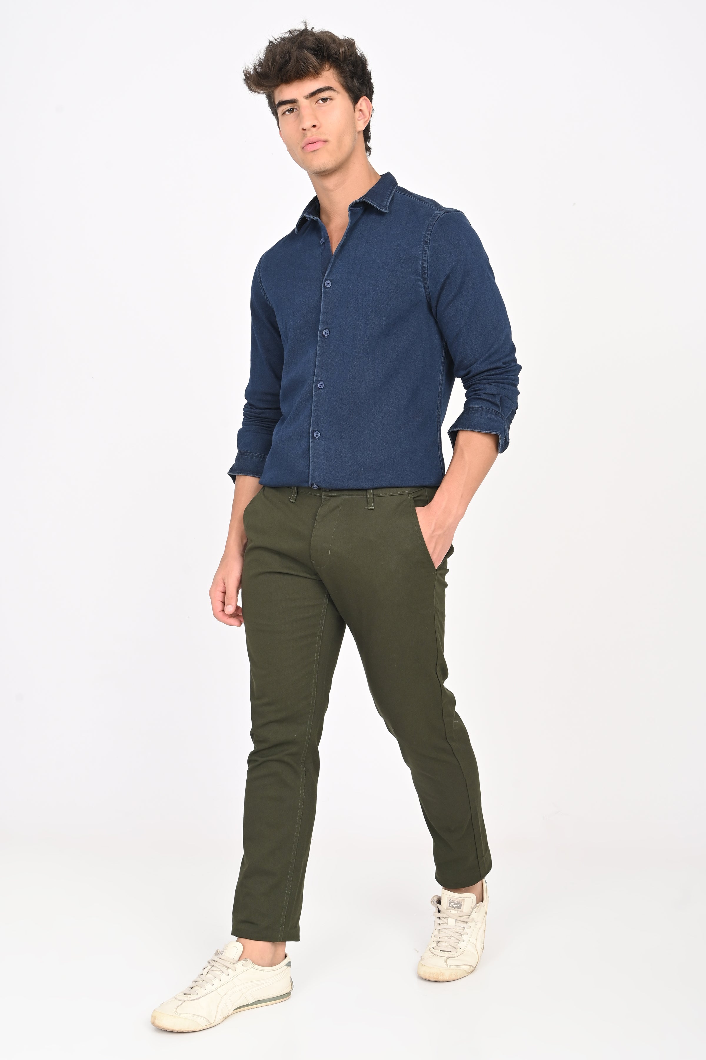 Men Indigo Jogger Shirt