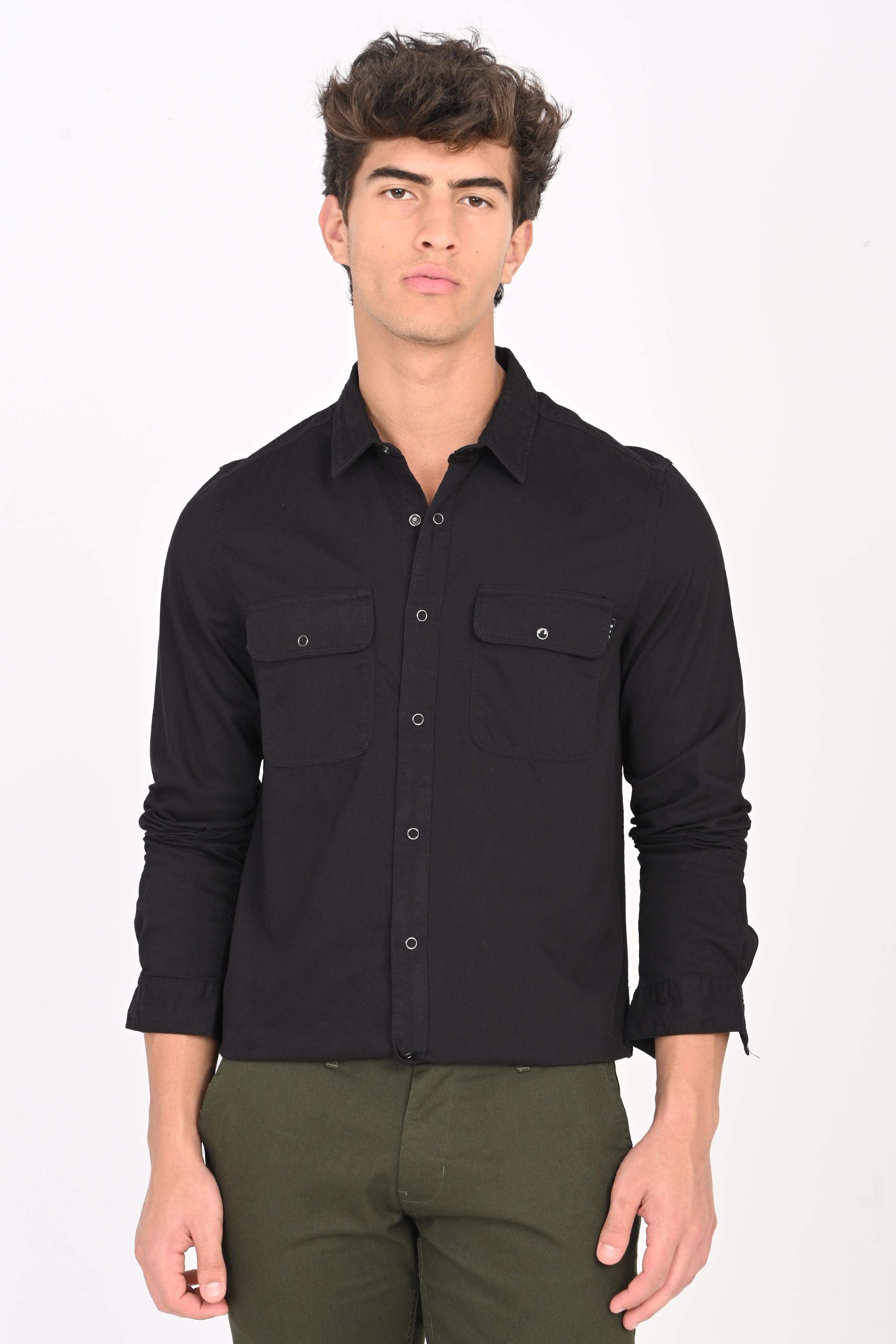 Men Cotton Cord Shirt