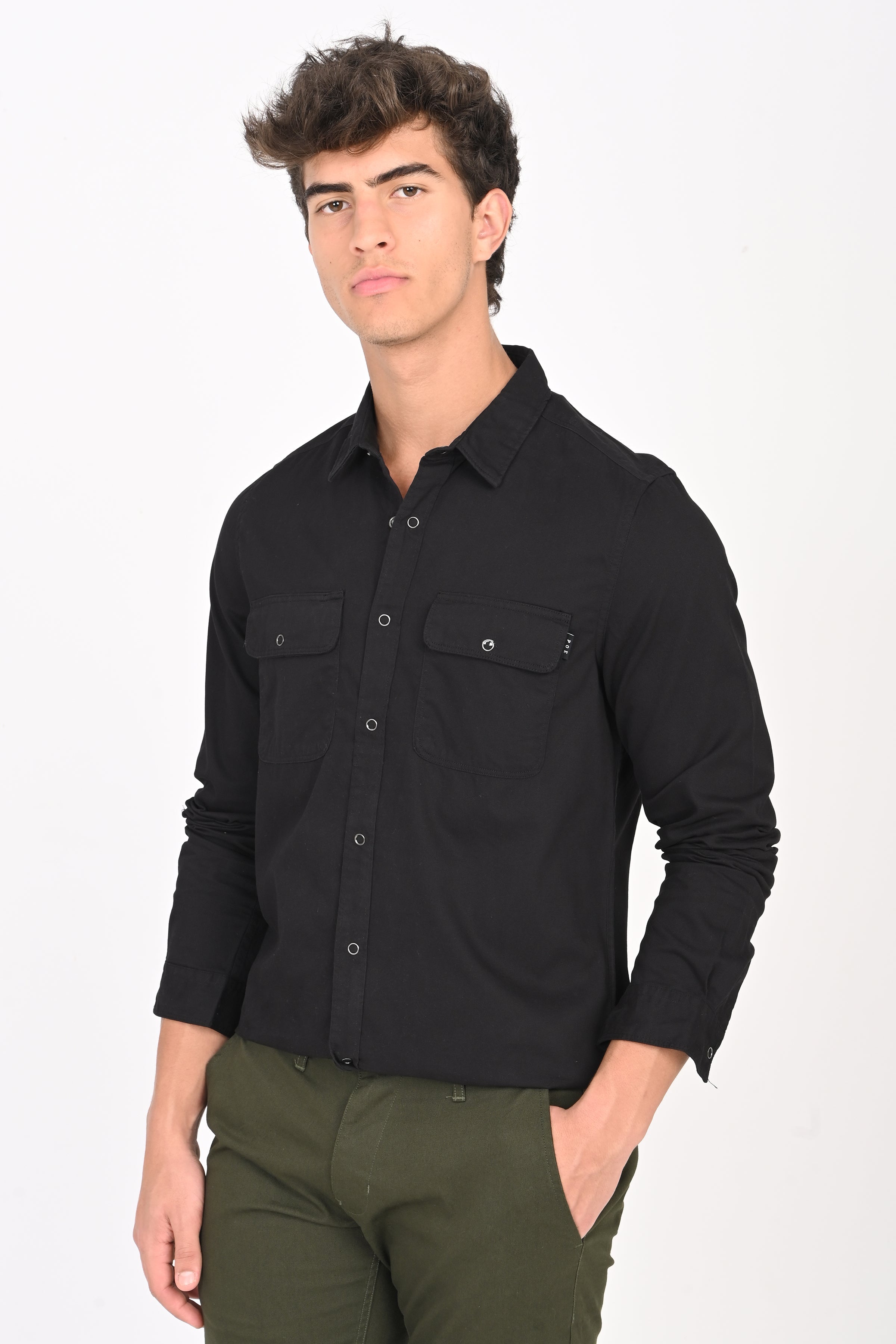 Men Cotton Cord Shirt