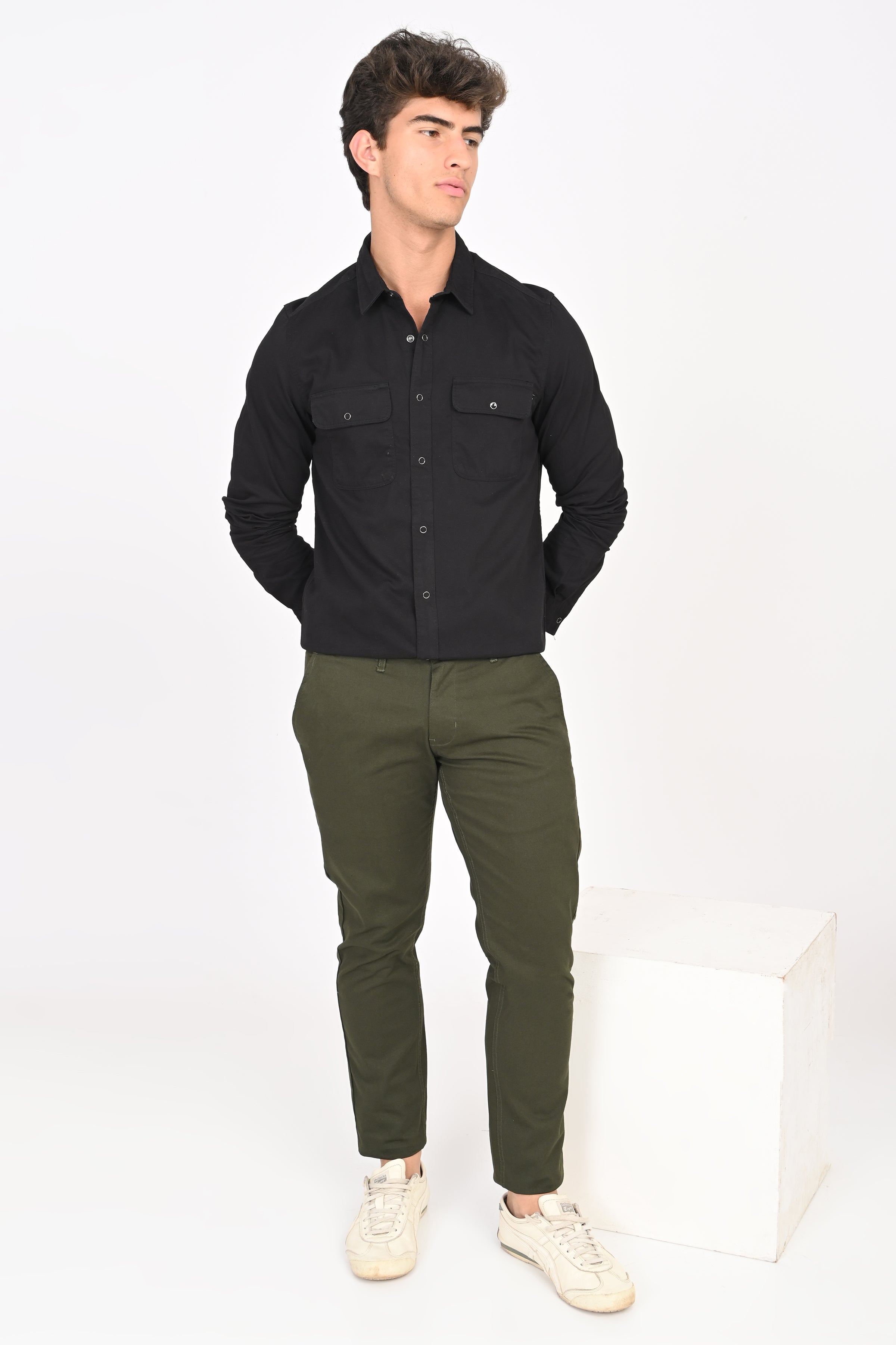 Men Cotton Cord Shirt