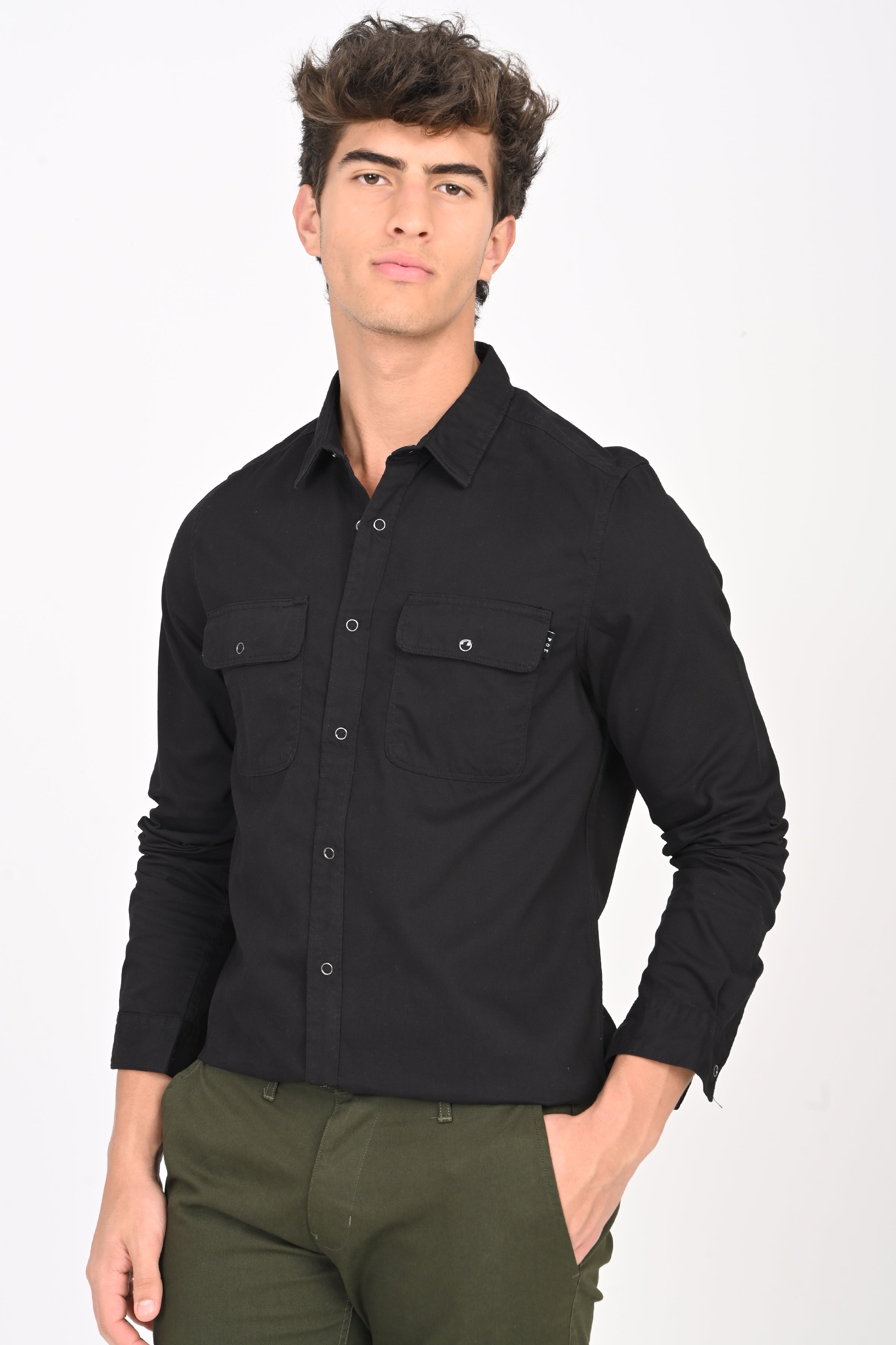 Men Cotton Cord Shirt