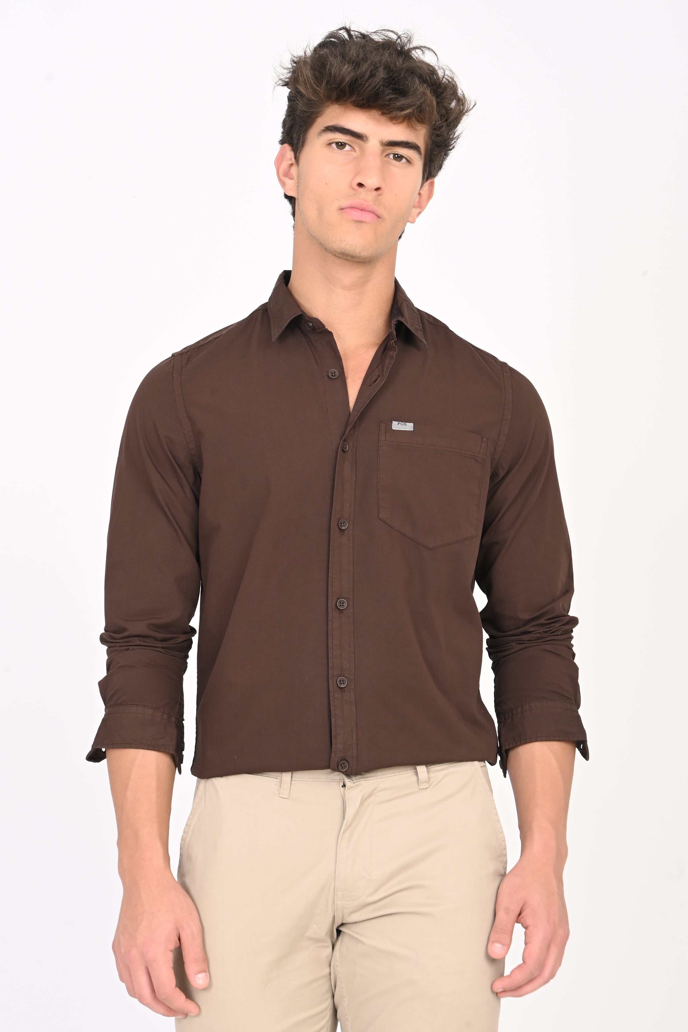 Men Poplin Overdyed Shirt