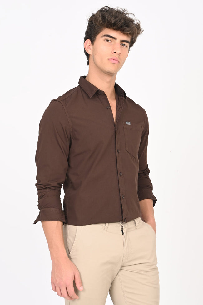 Men Poplin Overdyed Shirt