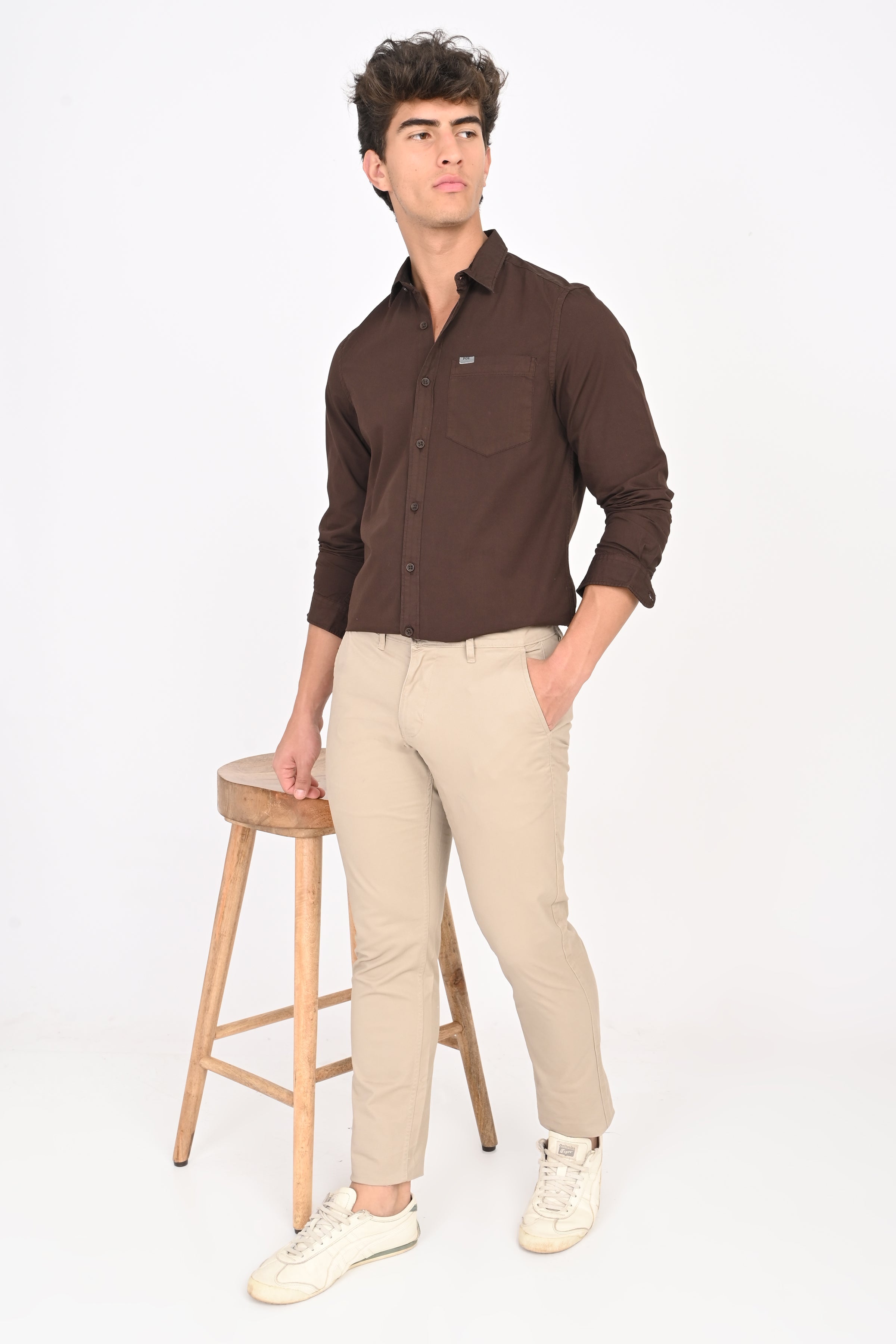 Men Poplin Overdyed Shirt