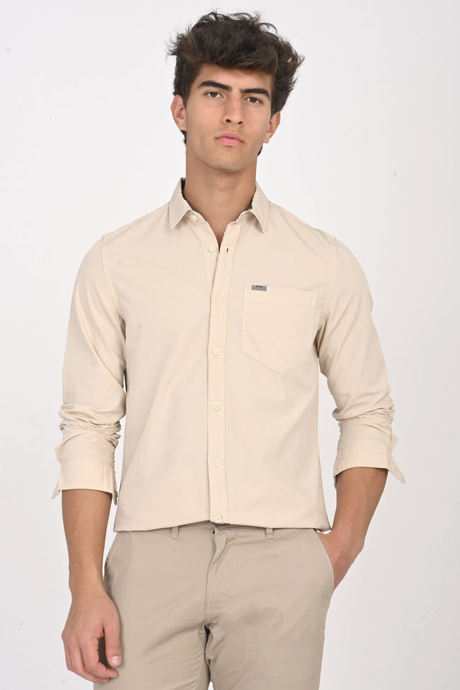 Men Poplin Overdyed Shirt