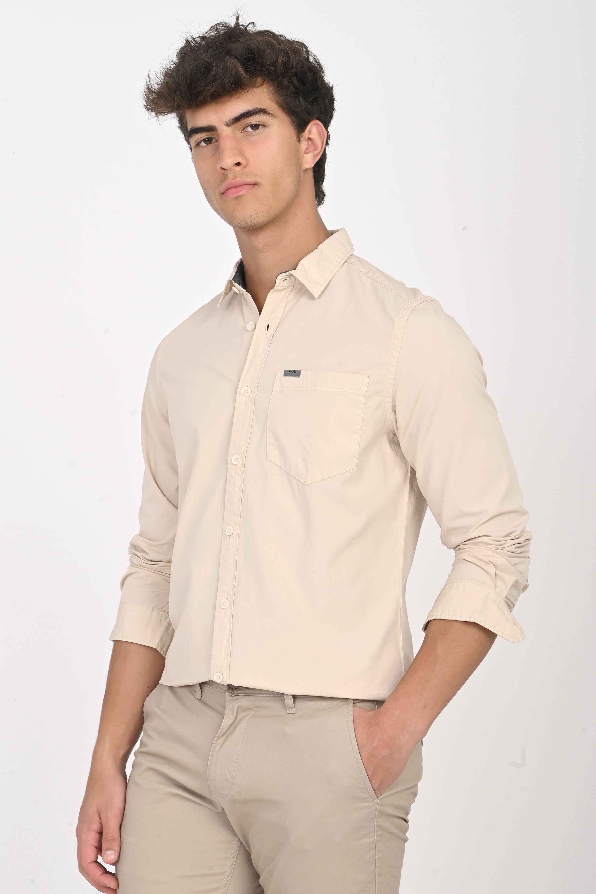 Men Poplin Overdyed Shirt