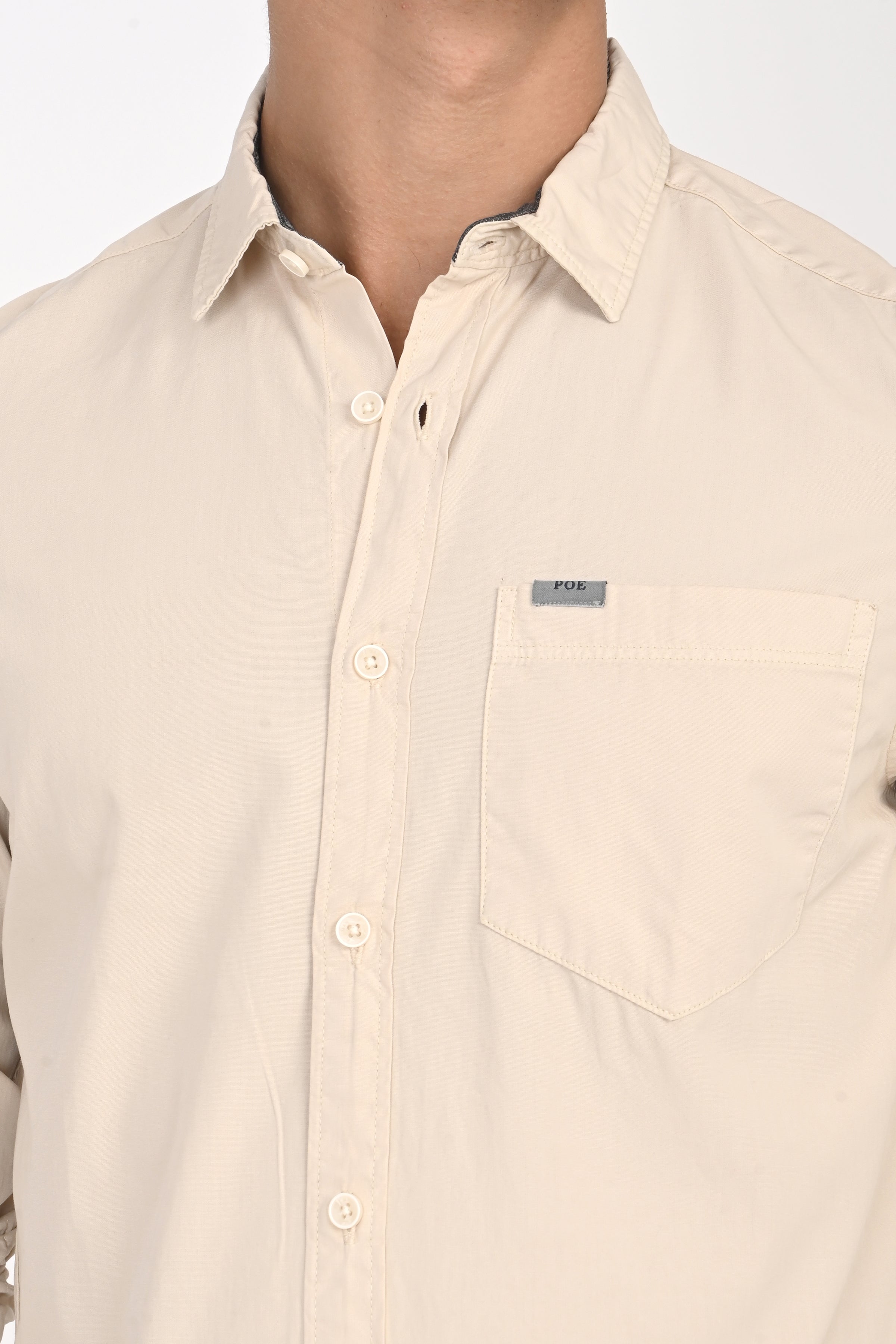 Men Poplin Overdyed Shirt