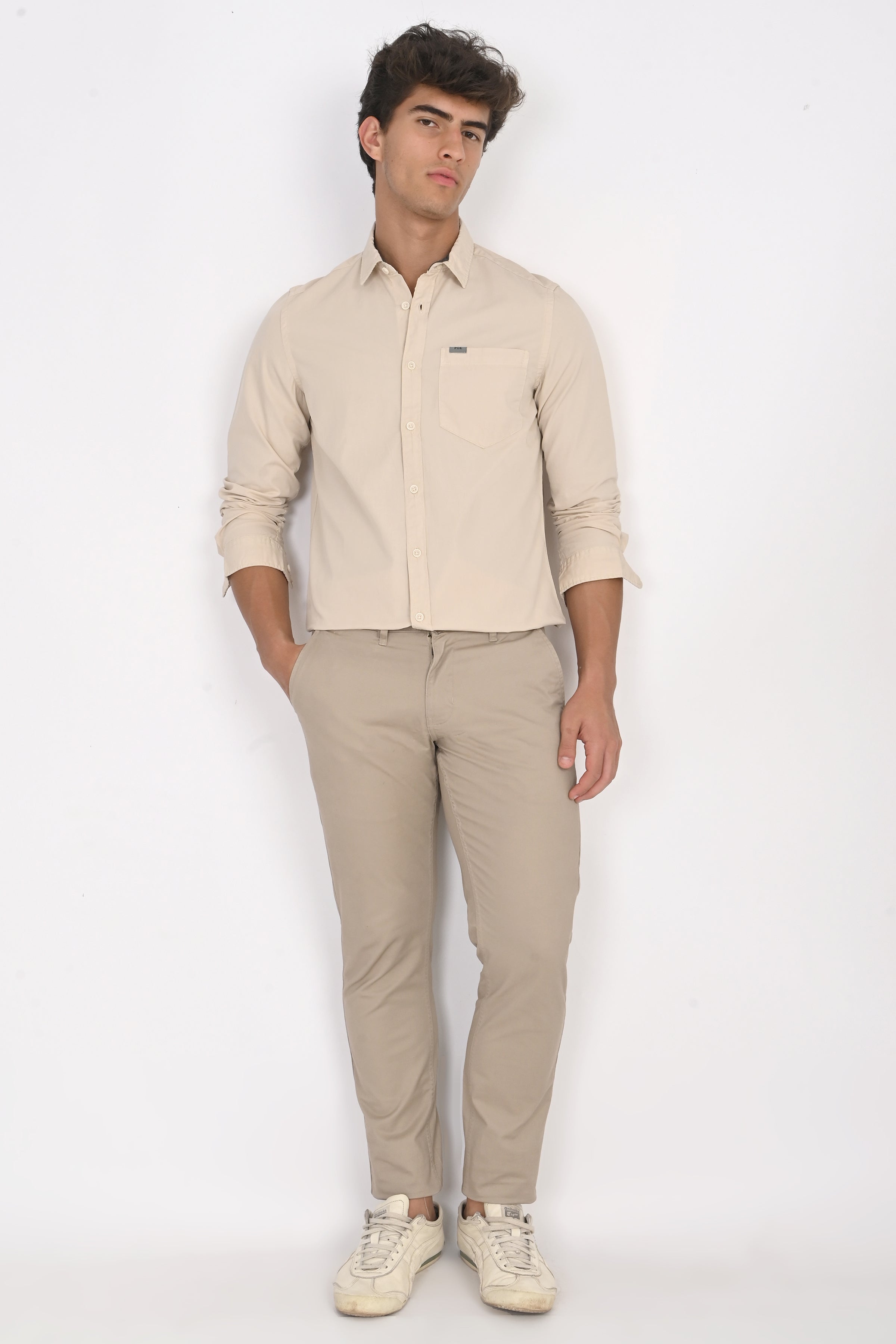 Men Poplin Overdyed Shirt